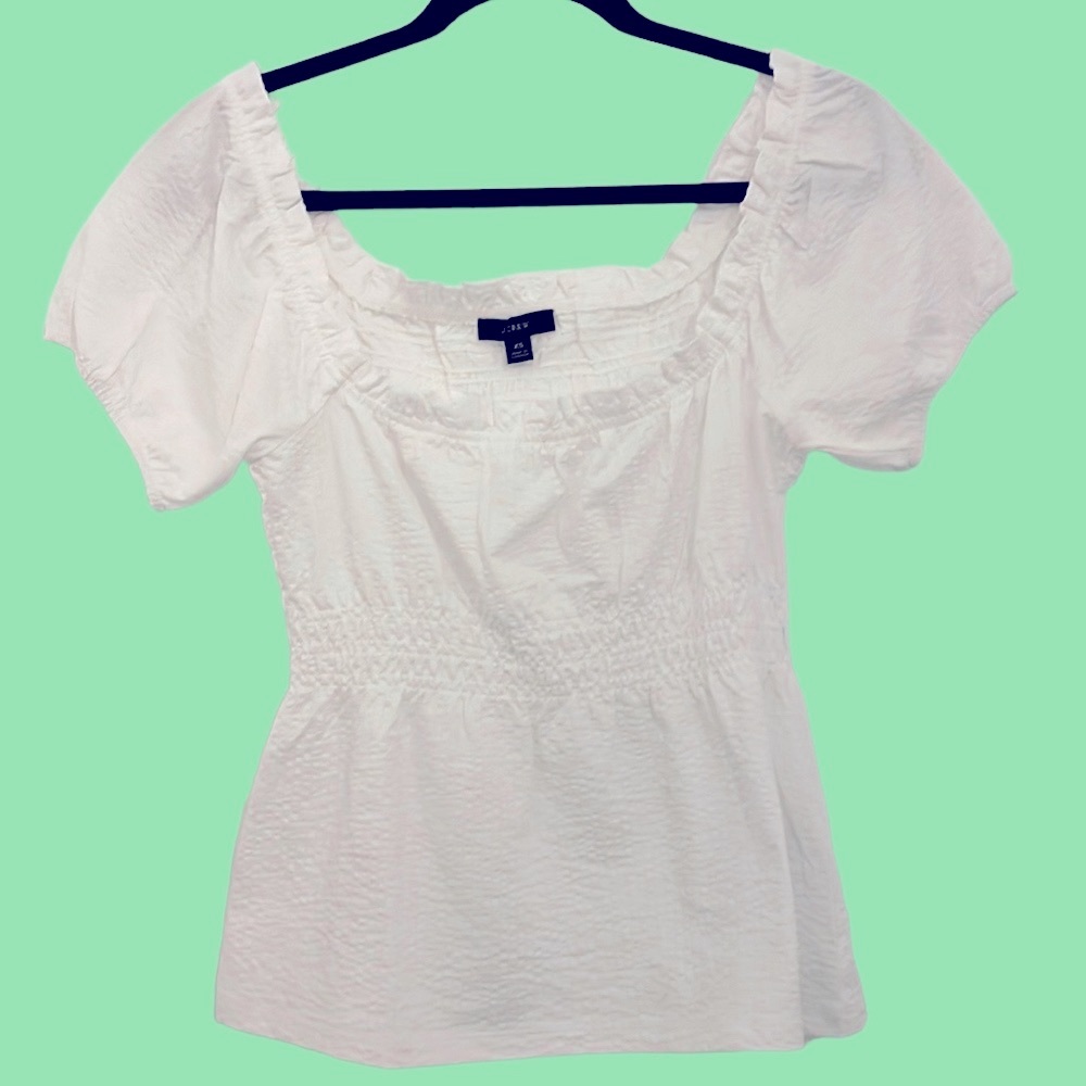 J Crew top, white XS